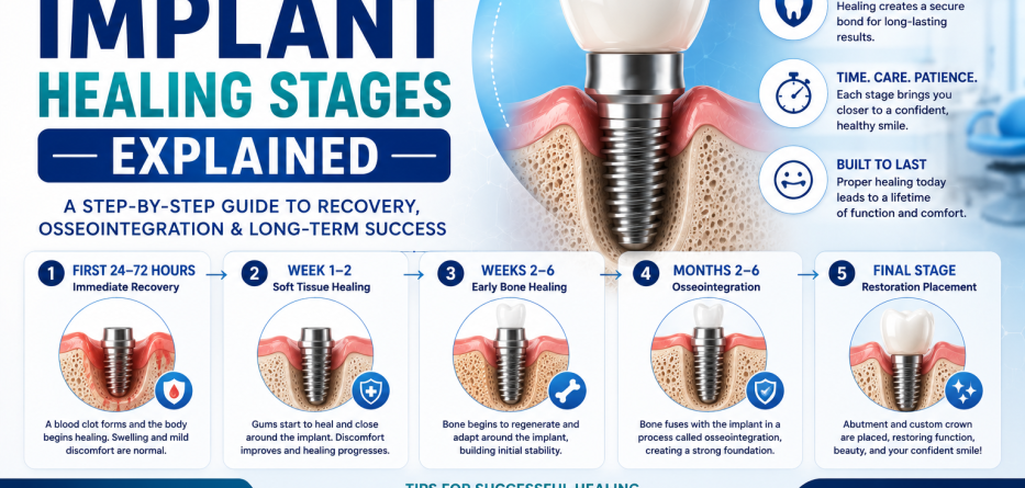 Dental Implant Healing Stages Explained: What to Expect After Implant Surgery