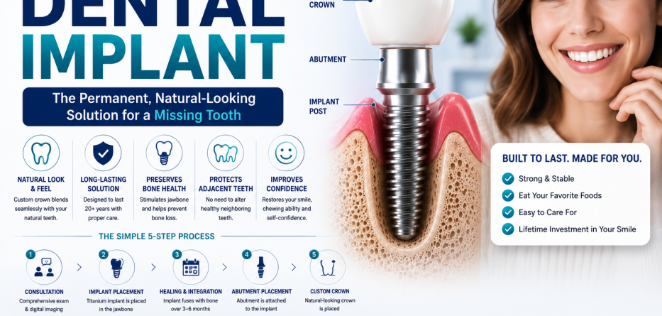 Single Tooth Dental Implant: The Best Solution for Replacing a Missing Tooth