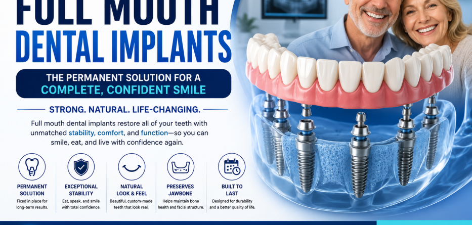 Full Mouth Dental Implants: A Complete Guide to Restoring Your Smile