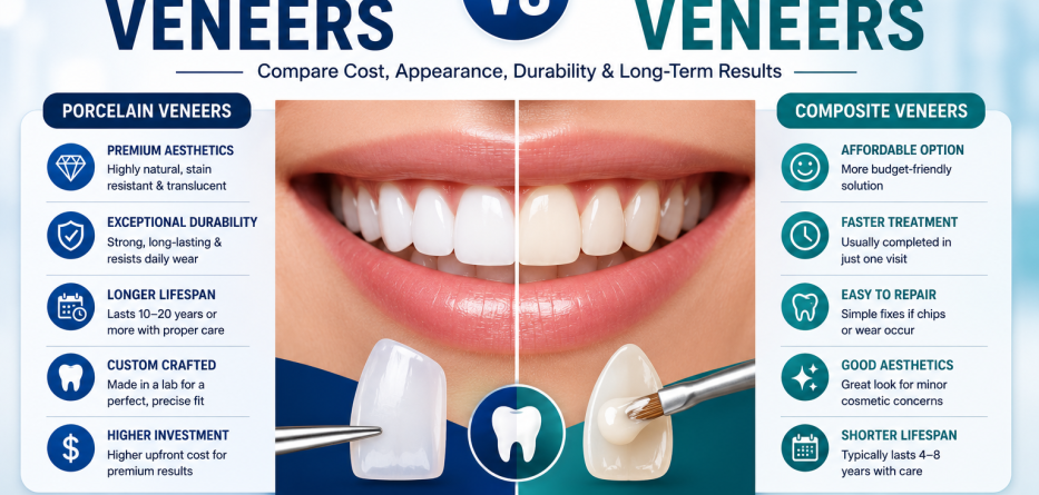 Porcelain Veneers vs Composite Veneers: Which Is Right for Your Smile?