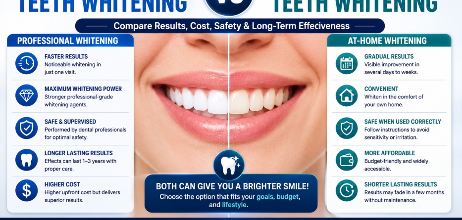 Professional vs. At-Home Teeth Whitening: Which Option Is Best for You?