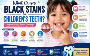 What Causes Black Stains on Children's Teeth?
