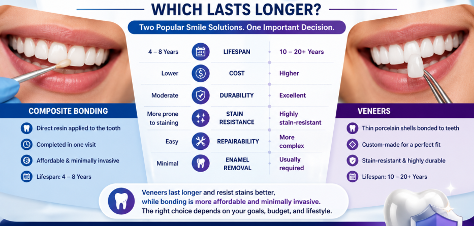 Composite Bonding vs. Veneers: Which Lasts Longer?