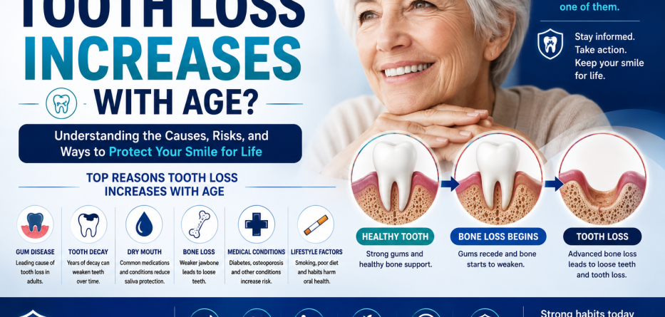 Why Tooth Loss Increases With Age: Causes, Risks