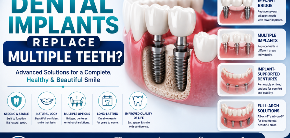 How Can Dental Implants Replace Multiple Teeth?