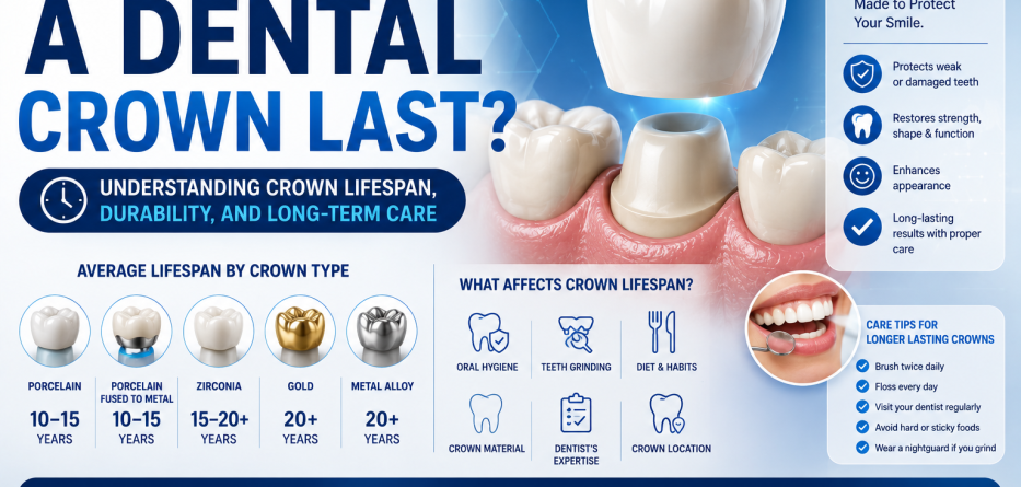 How Long Should a Dental Crown Last? Lifespan, Factors & Care Tips