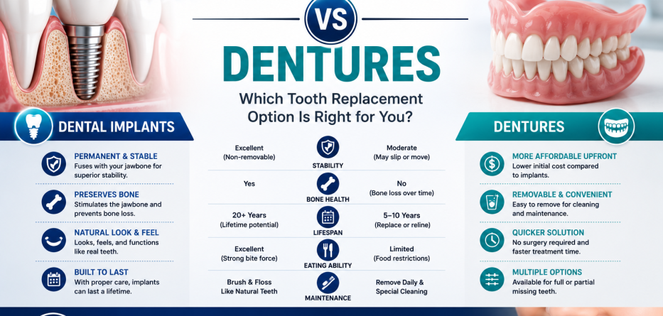 How Do Dental Implants Compare to Dentures? A Complete Guide