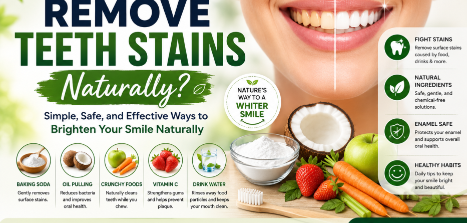 How to Remove Teeth Stains Naturally, Safely, and Effective