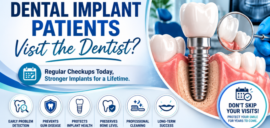 How Often Should Dental Implant Patients Visit the Dentist?