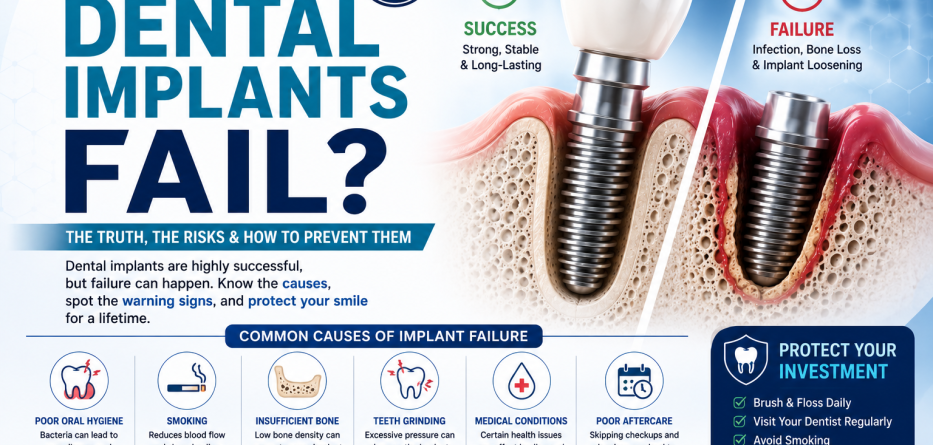 Can Dental Implants Fail? Causes, Warning Signs, and Prevention Tips