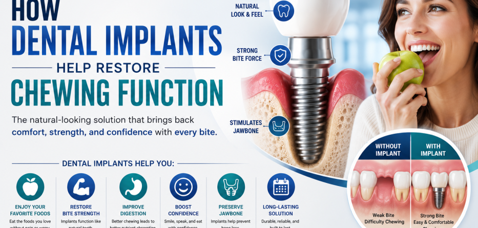 How Dental Implants Help Restore Chewing Function