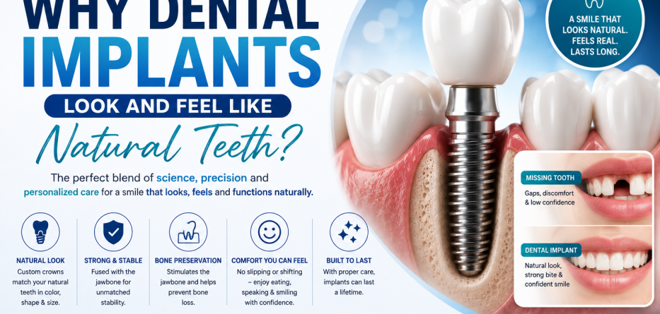 Why Dental Implants Look and Feel Like Natural Teeth